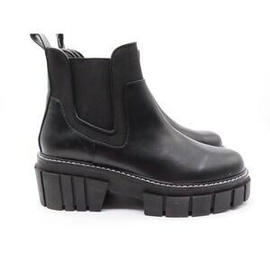 BCBGeneration Boots Womens Size 8 Black Ulysa Chelsea Ankle Platform Lug Sole